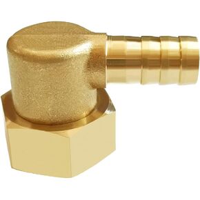 Joywayus Brass Elbow Barbed Fittings 5/16" Hose Barb × 1/2" Female Threaded Fuel/Water/Oil/Gas