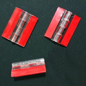 Transparent Plastic Acrylic Hinges 4" Continuous Piano Hinge 100mm （Self-Adhesive）.for DIY Transparent Box, Display Stand,Aquarium Supplies etc.