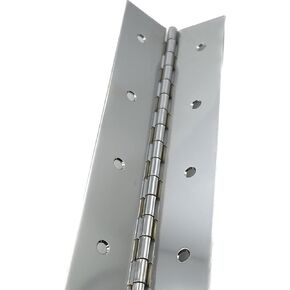 Harris Hardware SBCP1H7-B .040 Gauge Solid Brass Chrome Plate Continuous Piano Hinge, 1-1/2 in. x 84 in. 1 Hinge