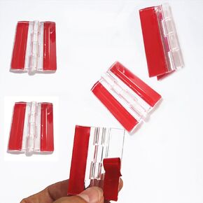 Transparent Plastic Acrylic Hinges 4" Continuous Piano Hinge 100mm （Self-Adhesive）.for DIY Transparent Box, Display Stand,Aquarium Supplies etc.