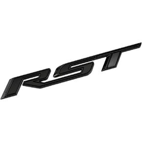 1x New Generation RST Fender Tailgate Emblem Badge Replacement for 2019-2021 Chevrolet Silverado RST (Glossy Black)