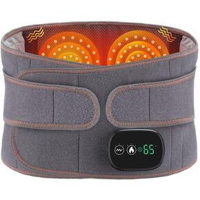 Heating Pad, Cordless Heating Pad with Massager, Portable Heating Pad Back Brace, Heated Back Belt Abdomen Warmer Lumbar Support with 3 Fast Heating Massaging Modes
