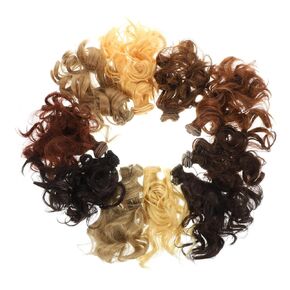 MERRYHAPY 10pcs Doll Wig Hair Row Doll Hair Doll DIY Wig Synthetic Fiber Wig Doll Curly Hair Wefts Wigs for Crafts Colors Doll Wigs Simulation Doll High Temperature Wire Straight Hair