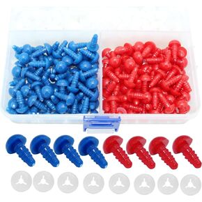 280Pcs Safety Eyes and Secure Washers - Thalinfayi 10mm Solid Plastic Safety Eyes Craft Eyes for Amigurumi Crochet, Animals Crafting Doll DIY Stuffies Working Supplies