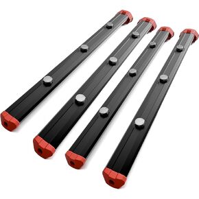 Alpha Rails - Alpha Engineered Threaded Rails Compatible with Milwaukee Packout Large Tool Box (7.7" (195mm) - Black)