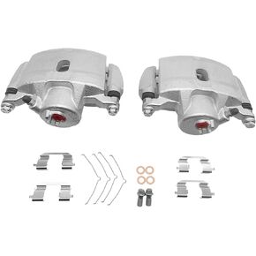 Forlevlaep 19B2662, 19B2663 Front Left & Right Brake Caliper Assembly Fit for Honda 2002-2004 CR-V, 2003-2011 Element, w/Mounting Bracket & Metal Piston
