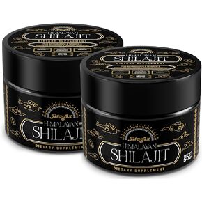 Jitagix Shilajit Pure Himalayan Organic Shilajit Resin | 800mg Potency Natural Gold Level Shilajit Resin | 85+ Trace Minerals & Fulvic Acid | Energy, Immune Support 50 Grams (2 Packs)
