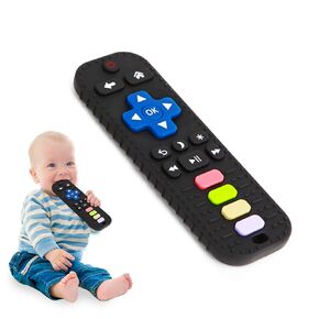 Silicone Teethers for Babies 0-6 Months, Teething Toys for Babies 6-12 Months, Baby Remote Control Toy, Infant Toys 0-3 Months, Sensory Chew Toys, Toddler Newborn Baby Girl Boy Gifts