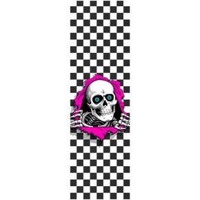 Powell Peralta Skateboard Griptape Ripper Checker White 10.5" x 33" Grip Sheet