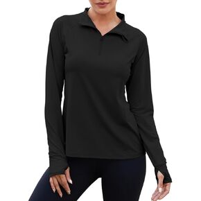 trendfoll Women's 1/4 Zip Shirt UPF 50+ Sun Protection Pullover Lightweight Long Sleeve Shirts Running Hiking Workout Tops