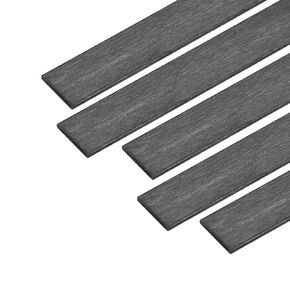 uxcell Carbon Fiber Strip Bars 0.6x5mm 200mm Length Pultruded Carbon Fiber Strips for Kites, RC Airplane 5 Pcs