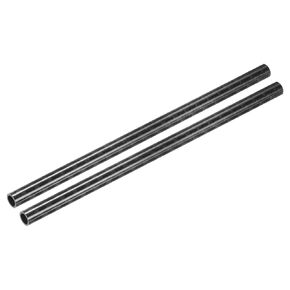 MECCANIXITY 2 قطعة أنبوب من ألياف الكربون 6 × 8 × 330 مم قضيب سطح لامع 3K لفة ملفوفة من الكربون النقي أنابيب مستديرة لطائرة RC متعددة المروحيات