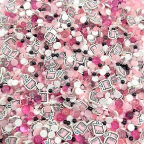 Pink Bubble Tea Pearls,Polymer Clay Sprinkle Mix (NOT EDIBLE)