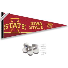 College Flags & Banners Co. Iowa State Cyclones Pennant Flag and Wall Tack Mount Pads
