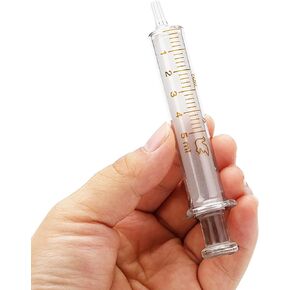 Gufastoe 10ml Glass Syringes with Caps for Laboratory （10Pack）