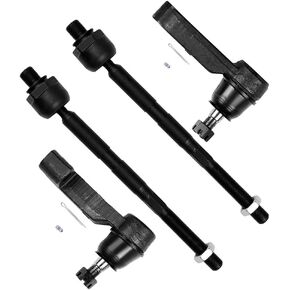 SCITOO 4-PC SET Suspension Kit For Dodge Nitro For Jeep Liberty Inner Tie Rod End,Outer Tie Rod End