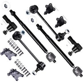SCITOO 10-PC SET Suspension Kit For Honda Passport For Isuzu Amigo Axiom Rodeo Rodeo Sport Front Sway Bar End Link,Inner Tie Rod End,Lower Ball Joint,Outer Tie Rod End,Upper Ball Joint