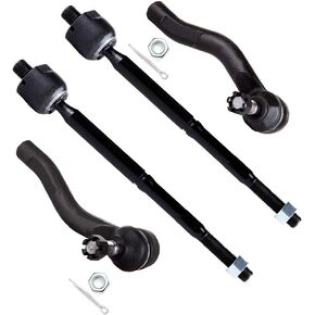 SCITOO 4-PC SET Suspension Kit For Toyota Echo Inner Tie Rod End,Outer Tie Rod End