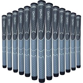 WINN TITANUN DRI-TAC OVERSIZE- LATEST SERIES 13 Pieces DarkGrey/SilverGrey Golf Grip - Non-Slip & Cushioned Comfort - Incredible Comfort & Moisture-Wicking - Shock Absorption Benefits for Pain-Free in Saudi Arabia