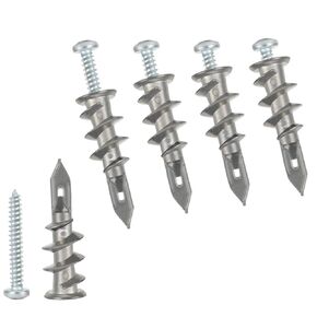 Zinc Self-Drilling Drywall Anchors with Stainless Steel Screw Kit, Heavy Duty Metal Wall Anchors and #8 x 1-1/4 Inches Screws, 80 Pieces in Total