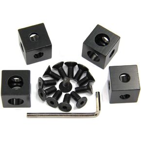 Befenybay 8PCS Black Corner Bracket Cube (20x20x20mm) for 6mm Slot Aluminum Extrusion Profile 2020 Series (Cube Corner-8PCS)