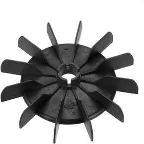 uxcell Motor Fan Blade 142mmx18mm Round Shape Bore Black Engineering Plastic with 12 Vanes