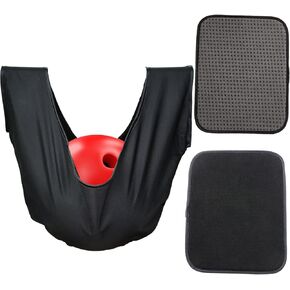 Snnshun 3 Pack Microfiber Bowling Ball Seesaw Towel - Washable Bowling Ball Shammy Polisher, Black Bowling Ball Polishing Rag, Bowling Accessories for Cleaning/Storing Bowling Balls