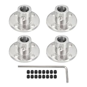 uxcell 4mm Inner Dia H12 x D10 Rigid Flange Coupling Motor Guide Shaft Coupler Motor Connector for DIY Parts