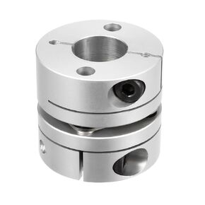 uxcell 8mm to 6.35mm Bore One Diaphragm Motor Wheel Flexible Coupling Connector