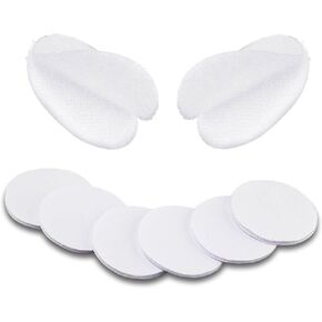 Coufce White 2 Inch Large Dots Round Self Adhesive Hook Loop Tape Strips, Double-Side Mounting Sticky Tape Fasten Mounting Waterproof for Home, Office, School(20Pcs)