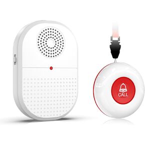 CallToU Caregiver Pager Call Button Elderly Wireless Call Button Vibration Pager Nurse Calling Alert System for Home Elderly Disabled Patient 2 Transmitters 1 Receiver