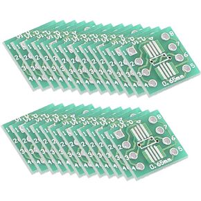 uxcell SSOP 8PIN 0.65 / SOP 8PIN 1.27 to DIP Adapter PCB Board Surface Mounted Devices Converter 25pcs