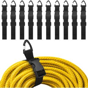 10 Pcs 17 Inch Adjustable Extension Cord Organizer Strap Heavy Duty Extension Cord Holder Organizer with Triangle Clips, Storage Strap Holder for Cords Hoses Rope Cables Garage Organization in Kuwait