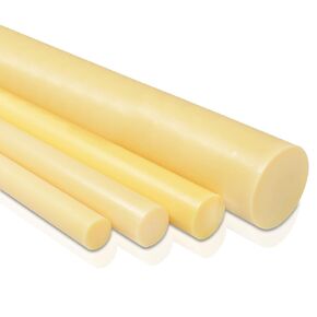 Cast Nylon 6 Plastic Rod 5/8" OD x 12" Length - Yellow Color