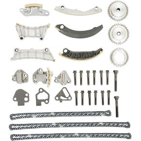 Timing Chain Kit with Tensioner Guide Rail Sprocket | for Buick Enclave Lacrosse Cadillac CTS SRX Chevy Equinox Malibu Traverse GMC Acadia Pontiac Saturn & More | Replaces# 9-0753S in Kuwait