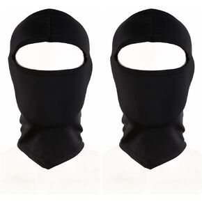 2pcs Zentai Hood Mask Elastic Black Breathable Face Balaclava Mask Cover for Women Men Outdoor
