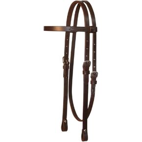 Tack Shack of Ocala- Reinsman Circle Y Lightweight Classic Smooth Browband Headstall, Western Headstall, Bridle, Headstall, Leather Headstall, Leather Western Headstall, Headstall for Horses