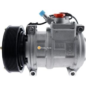 FridayParts Air Conditioning Compressor RE46609 447200-4933 447200-4930 Compatible for John Deere Loader 260 280 310G 410G 210LJ 1850 Tractor 5310N 5320N 5325N 5410 5420 5425 5510 Replacement (Type 1)