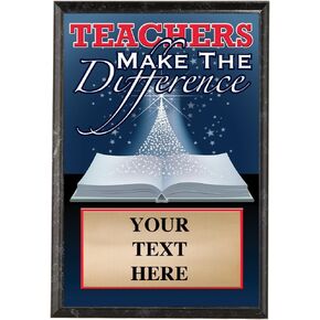 Teacher Appreciation Plaques - Teachers Make The Difference Trophy Award Gift Prime
