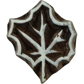 Wood Printing Block Indian Wooden Brown Textile Stamps Decorative Hand Carved