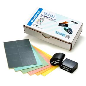 Tolecut Starter Kit - Complete, PSA Sanding Sheets for Nibs, Runs and Imperfections, SP9737, K800 - K3000, 14 Sheets + 1 Tolecard + 3 Toleblocks