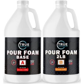 True Composites 2 Part Urethane Pour Foam, 2 Lb Density, Marine Foam for Boat Flotation, Sound Proofing, Foam Insulation, Post Hole Foam, 1 Gallon Kit