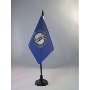 AZ FLAG Kentucky Table Flag 4'' x 6'' - US State of Kentucky Desk Flag 15 x 10 cm - Black Plastic Stick and Base