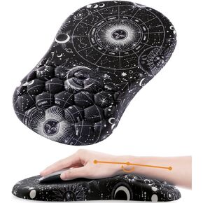 Mouse Pad Wrist Support, Laokiiy Ergonomic Mouse Pad with Wrist Rest, Comfortable Computer Mouse Pad for Laptop, Pain Relief Mousepad with Non-Slip PU Base Purple