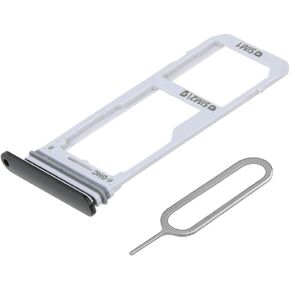 MMOBIEL Dual SIM Card Slot Tray Holder Replacement Compatible with Samsung Galaxy Note 9 2018 - Incl. Rubber Gasket and Sim Pin - Black