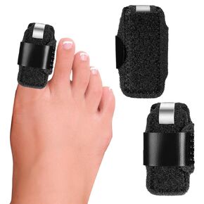 YJWZWE Toe Splints for Straightening Toes Straightener Adjustable Toe Corrector Brace for Men Women Toe Injuries Fractures Sprains 2Pcs