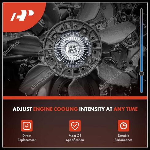A-Premium Engine Cooling Fan Clutch Compatible with Dodge Ram 2500 3500 2000-2002, L6 5.9L, Turbo, Diesel, Replace# 52028894AA, 2842 in Saudi Arabia