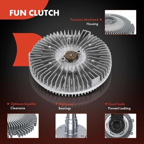 A-Premium Engine Cooling Fan Clutch Compatible with Dodge Ram 2500 3500 2000-2002, L6 5.9L, Turbo, Diesel, Replace# 52028894AA, 2842 in Saudi Arabia