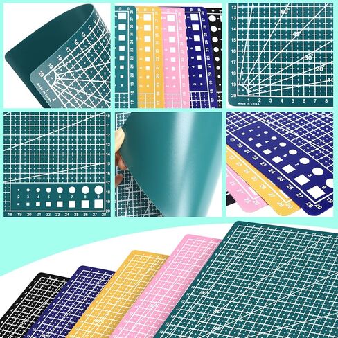 5 قطع من سجادة القطع الحرفية مقاس A4 مقاس 9 × 12 بوصة من Butterfunny لاستنسل قصاصات الورق من Cricut Art Hobby Craft (5 ألوان) in Kuwait