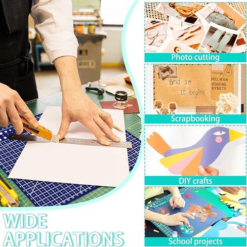 5 قطع من سجادة القطع الحرفية مقاس A4 مقاس 9 × 12 بوصة من Butterfunny لاستنسل قصاصات الورق من Cricut Art Hobby Craft (5 ألوان) in Kuwait